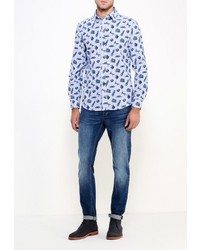 Мужская голубая рубашка с длинным рукавом от Desigual