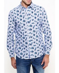 Мужская голубая рубашка с длинным рукавом от Desigual