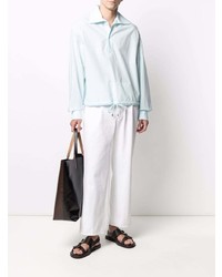 Мужская голубая рубашка с длинным рукавом от Lanvin