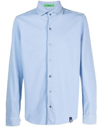 Мужская голубая рубашка с длинным рукавом от Drumohr