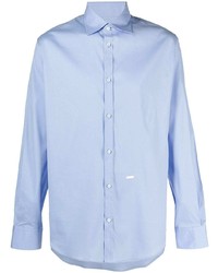 Мужская голубая рубашка с длинным рукавом от DSQUARED2