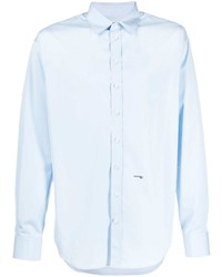 Мужская голубая рубашка с длинным рукавом от DSQUARED2
