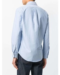 Мужская голубая рубашка с длинным рукавом от Ralph Lauren