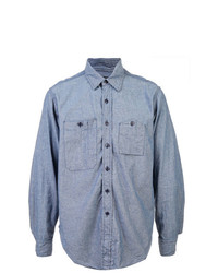 Мужская голубая рубашка с длинным рукавом от Engineered Garments