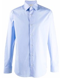 Мужская голубая рубашка с длинным рукавом от Ermenegildo Zegna