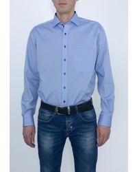 Мужская голубая рубашка с длинным рукавом от Eterna