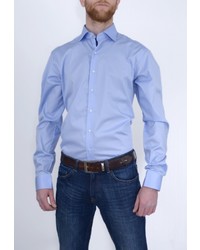 Мужская голубая рубашка с длинным рукавом от Eterna