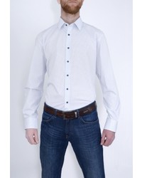 Мужская голубая рубашка с длинным рукавом от Eterna