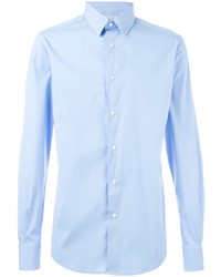 Мужская голубая рубашка с длинным рукавом от Fashion Clinic Timeless