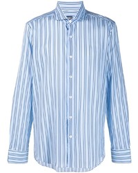 Мужская голубая рубашка с длинным рукавом от Fedeli