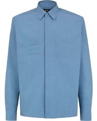 Мужская голубая рубашка с длинным рукавом от Fendi