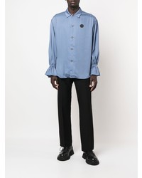 Мужская голубая рубашка с длинным рукавом от Viktor & Rolf