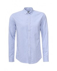 Мужская голубая рубашка с длинным рукавом от Frank NY