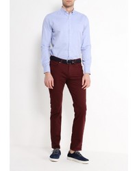 Мужская голубая рубашка с длинным рукавом от Frank NY