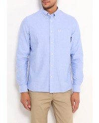 Мужская голубая рубашка с длинным рукавом от Fred Perry