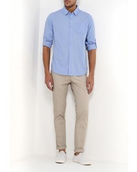 Мужская голубая рубашка с длинным рукавом от Fresh