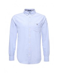 Мужская голубая рубашка с длинным рукавом от Gant