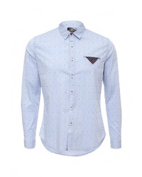 Мужская голубая рубашка с длинным рукавом от Gianni Lupo