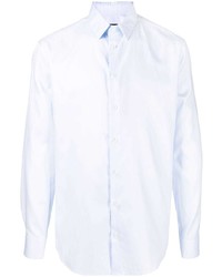 Мужская голубая рубашка с длинным рукавом от Giorgio Armani