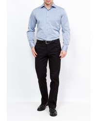 Мужская голубая рубашка с длинным рукавом от GREG