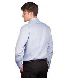 Мужская голубая рубашка с длинным рукавом от GREG