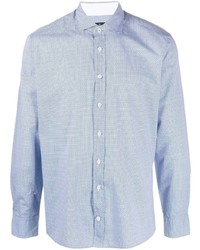 Мужская голубая рубашка с длинным рукавом от Hackett