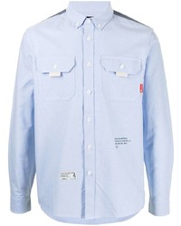 Мужская голубая рубашка с длинным рукавом от Izzue