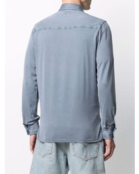 Мужская голубая рубашка с длинным рукавом от Fedeli
