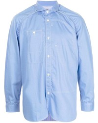 Мужская голубая рубашка с длинным рукавом от Junya Watanabe MAN