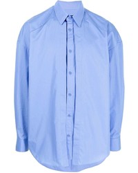 Мужская голубая рубашка с длинным рукавом от Juun.J