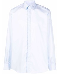 Мужская голубая рубашка с длинным рукавом от Karl Lagerfeld