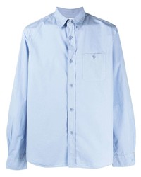 Мужская голубая рубашка с длинным рукавом от Kenzo