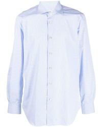 Мужская голубая рубашка с длинным рукавом от Kiton