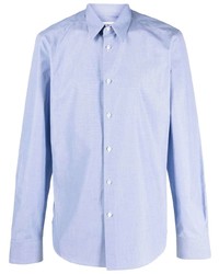 Мужская голубая рубашка с длинным рукавом от Lanvin