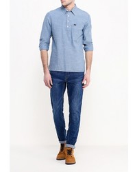 Мужская голубая рубашка с длинным рукавом от Lee