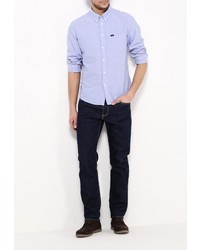 Мужская голубая рубашка с длинным рукавом от Lee