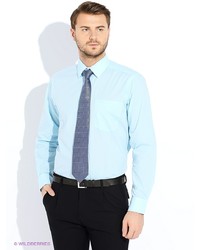 Мужская голубая рубашка с длинным рукавом от LIVANSO
