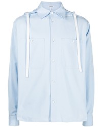 Мужская голубая рубашка с длинным рукавом от Loewe