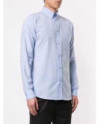 Мужская голубая рубашка с длинным рукавом от Givenchy