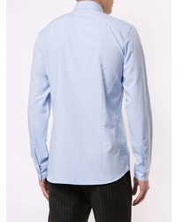 Мужская голубая рубашка с длинным рукавом от Givenchy