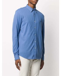 Мужская голубая рубашка с длинным рукавом от Polo Ralph Lauren
