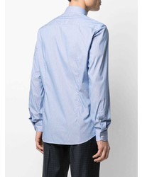 Мужская голубая рубашка с длинным рукавом от Fay