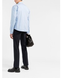 Мужская голубая рубашка с длинным рукавом от Valentino