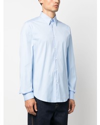 Мужская голубая рубашка с длинным рукавом от Lanvin