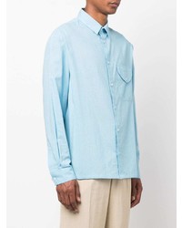 Мужская голубая рубашка с длинным рукавом от Jacquemus