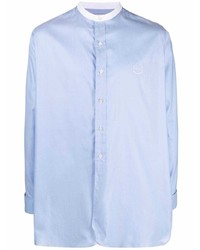 Мужская голубая рубашка с длинным рукавом от Maison Margiela