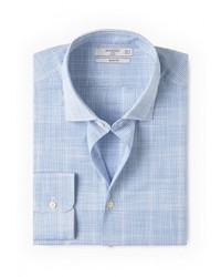 Мужская голубая рубашка с длинным рукавом от Mango Man