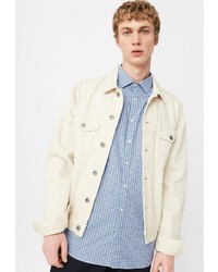 Мужская голубая рубашка с длинным рукавом от Mango Man