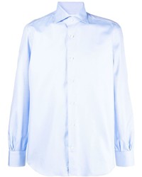 Мужская голубая рубашка с длинным рукавом от Mazzarelli