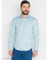 Мужская голубая рубашка с длинным рукавом от Mezaguz